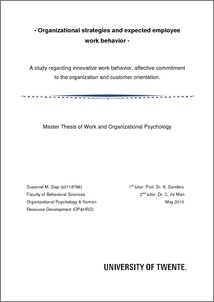 Organizational behavior thesis pdf