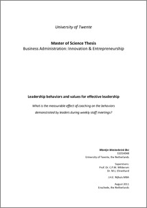 Thesis on entrepreneurial leadership